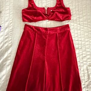 Tiger Mist Red pants Set